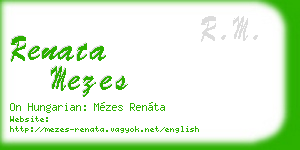 renata mezes business card