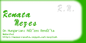 renata mezes business card